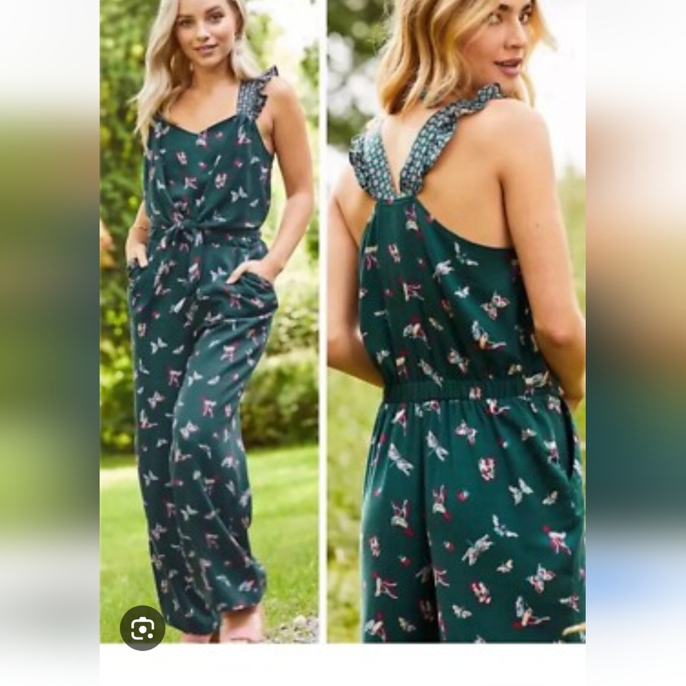 Matilda Jane Green Floral Jumpsuit
